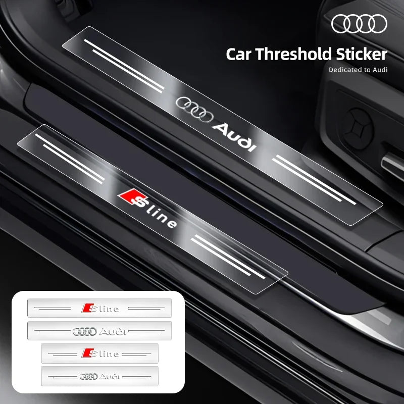 Audi S-Line Door Sill Protector - 4 Piece Scratch Resistant Film Set