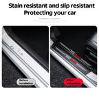 Audi Carbon Fiber Door Sill Protector - 3D Anti-Scratch Threshold Strip