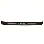Skoda Carbon Fiber Door Sill Guards - Anti-Scratch Protector Film Set