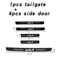 KIA Carbon Fiber Door Sill Protector - 5 Piece Sticker Set