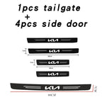 KIA Carbon Fiber Door Sill Protector - 5 Piece Sticker Set