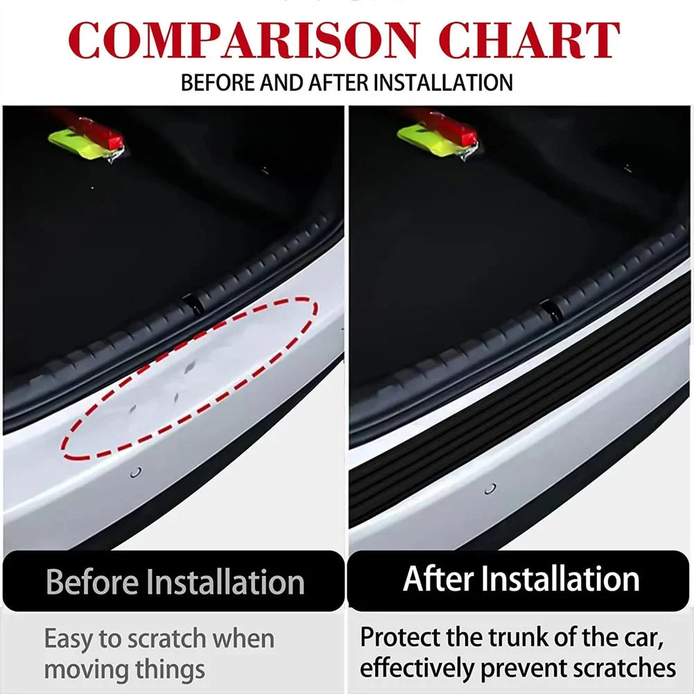 Universal Rear Bumper Guard Rubber Protector Strip