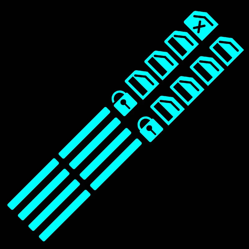 Luminous Car Window Button Stickers - Glow-in-Dark Lifter Switch Decals