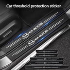 KIA Carbon Fiber Door Sill Protector - 5 Piece Sticker Set
