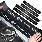 VW GTI Carbon Fiber Door Sill Protector - 5 Piece Sticker Set