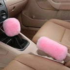 Fluffy Steering Wheel Cover - 3 Piece Soft Wool Winter Set (38cm)