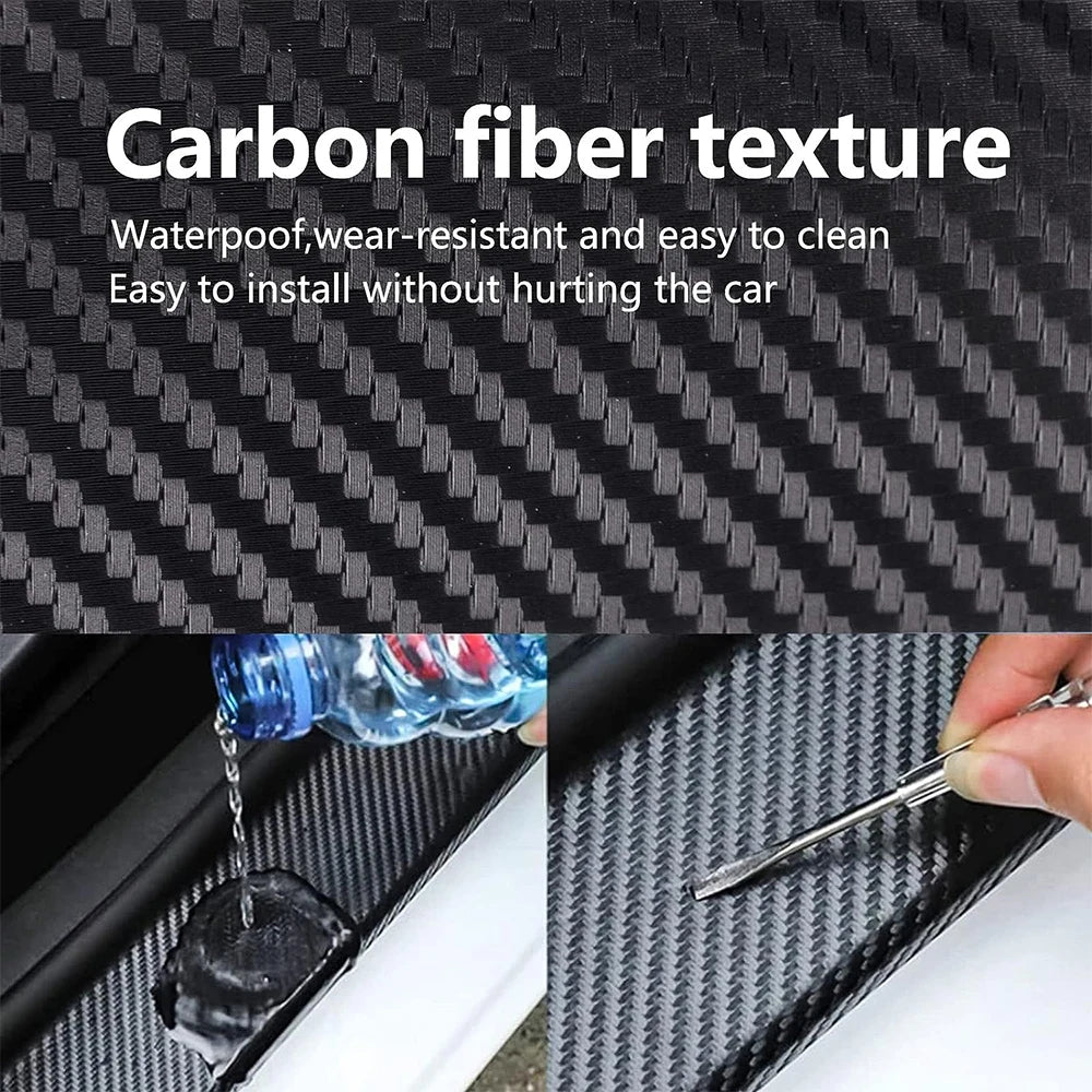 Universal Car Door Edge Guard - 3D Carbon Fiber Anti-Scratch Strip