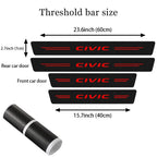 Honda Civic Carbon Fiber Door Sill Protector - 4 Piece Sticker Set