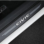 Honda Civic Carbon Fiber Door Sill Protector - 4 Piece Sticker Set
