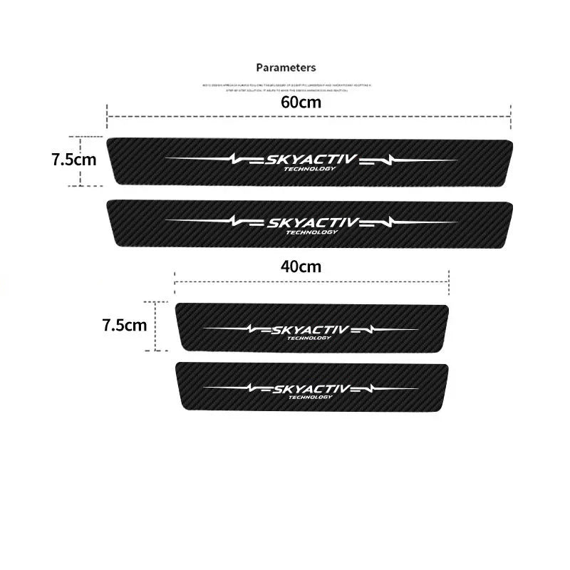 Mazda Skyactiv Door Sill Protector - 4 Piece Waterproof Sticker Set